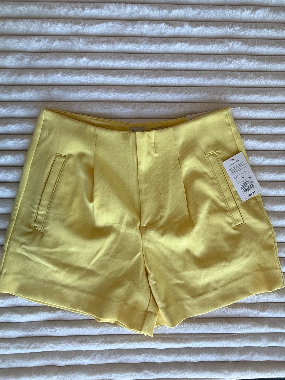 a new day Yellow Tailored High-Waist Bermuda Shorts